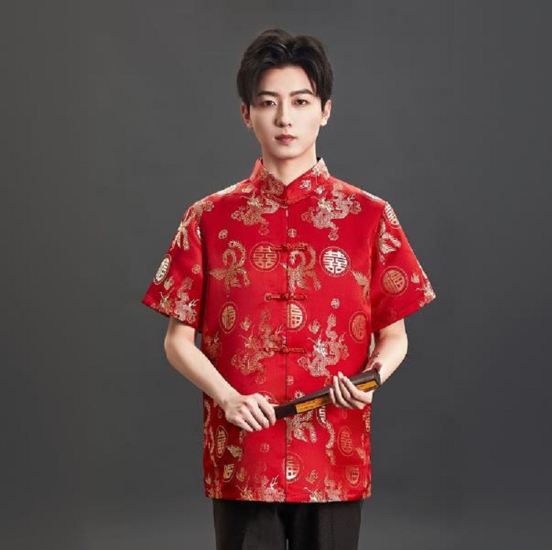 Mens Satin Silk Dress Shirt - 새로운 스타일의 중국풍 자수 새틴 소재