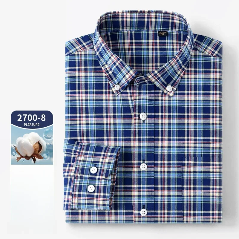 고품질 남성용 긴팔 포켓 셔츠 100% 순면 옥스퍼드  - Oxford Cotton Casual Shirt Business 리뷰 및 가격
