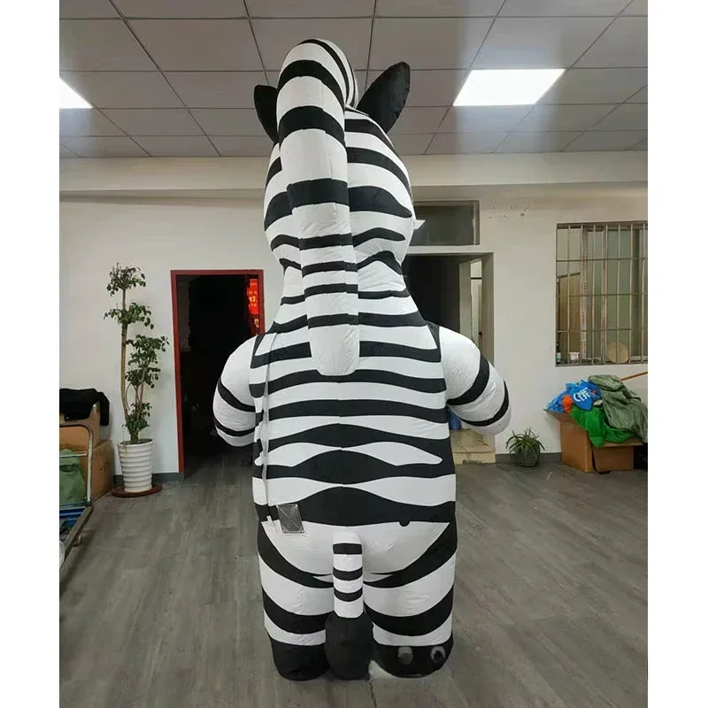 성인용 에어식 얼룩말 마스코트 의상, 전신 플러시 소재 - Suits 리뷰 및 가격