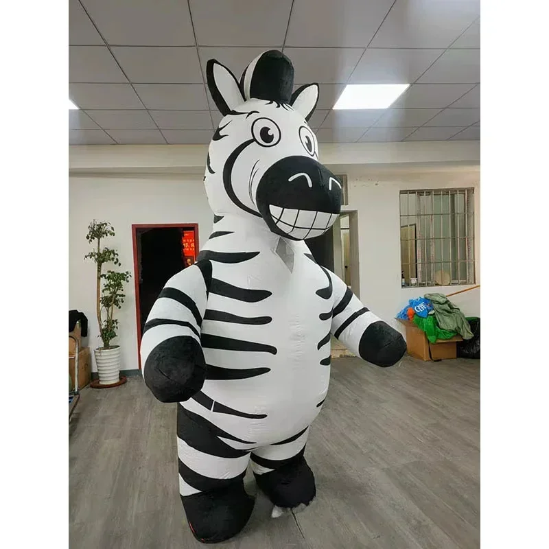 성인용 에어식 얼룩말 마스코트 의상, 전신 플러시 소재 - Suits 리뷰 및 가격