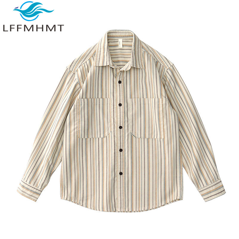 남성용 일본풍 빈티지 스타일의 캐주얼한 넉넉한 핏의 코 - Corduroy Button Up Shirt Men 리뷰 및 가격