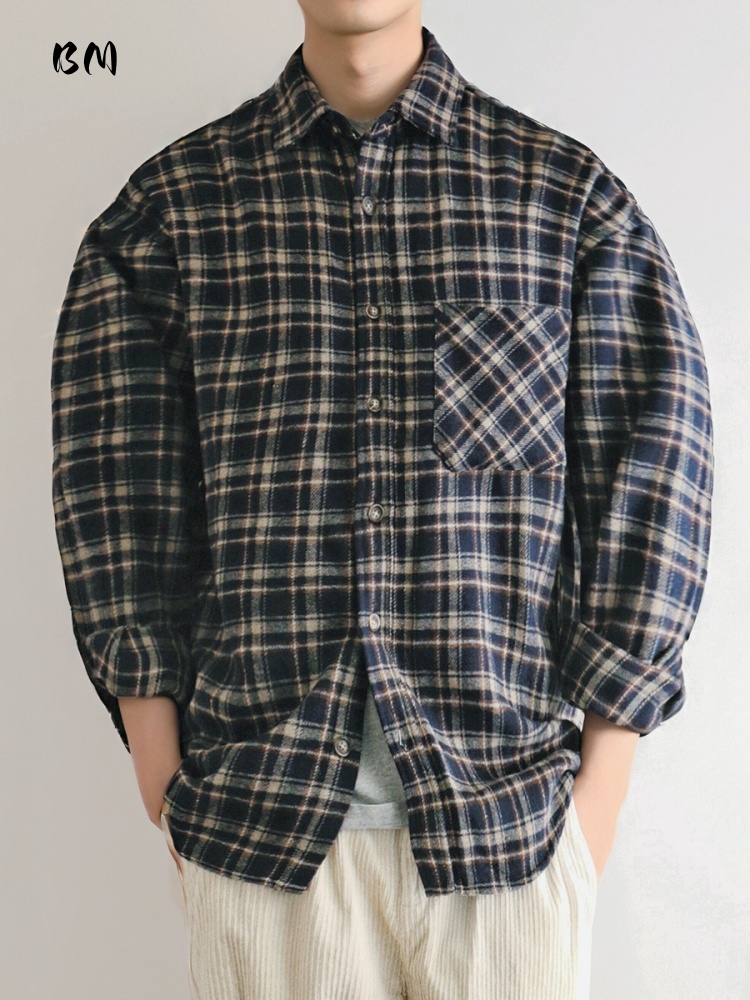 ‌ 일본 빈티지 헤비급 플란넬 셔츠 남성 격자 무늬 긴 - Flannel Plaid Shirt Heavy Weight 리뷰 및 가격