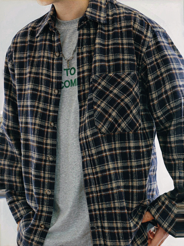 ‌ 일본 빈티지 헤비급 플란넬 셔츠 남성 격자 무늬 긴 - Flannel Plaid Shirt Heavy Weight 리뷰 및 가격