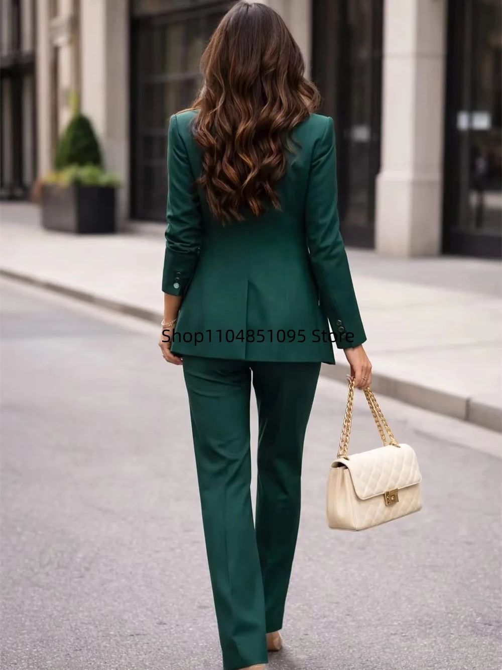 패션 봄 가을 정장 3피스 그린 의상 여성복 출퇴근복  - Suits 리뷰 및 가격