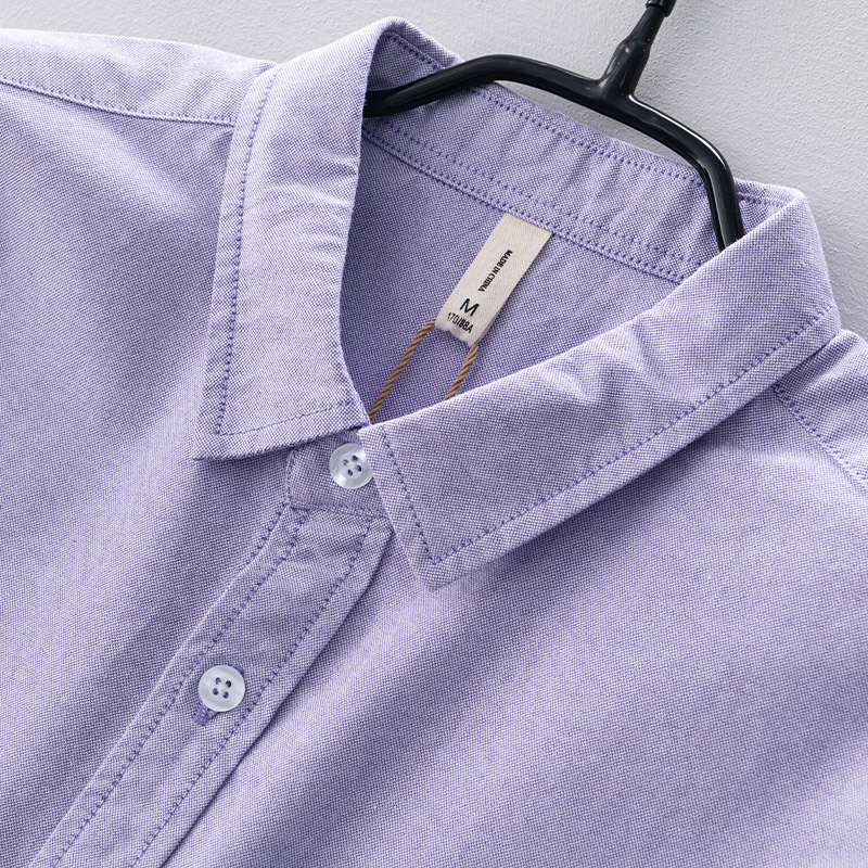 남성용 긴팔 코튼 셔츠, 편안한 심플 셔츠, 캐쥬얼 남 - Oxford Cotton Casual Shirt Business 리뷰 및 가격