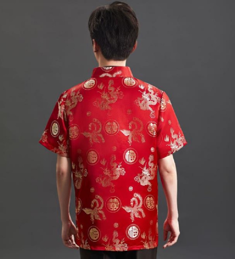 새로운 스타일의 중국풍 자수 새틴 소재 티셔츠, 남성용 - Mens Satin Silk Dress Shirt 리뷰 및 가격