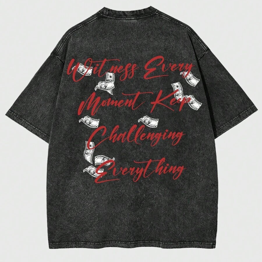빈티지 워싱 머니 그래픽 티셔츠 남성용 애시드 워시 인 - Acid Wash Vintage Graphic T Shirt 리뷰 및 가격